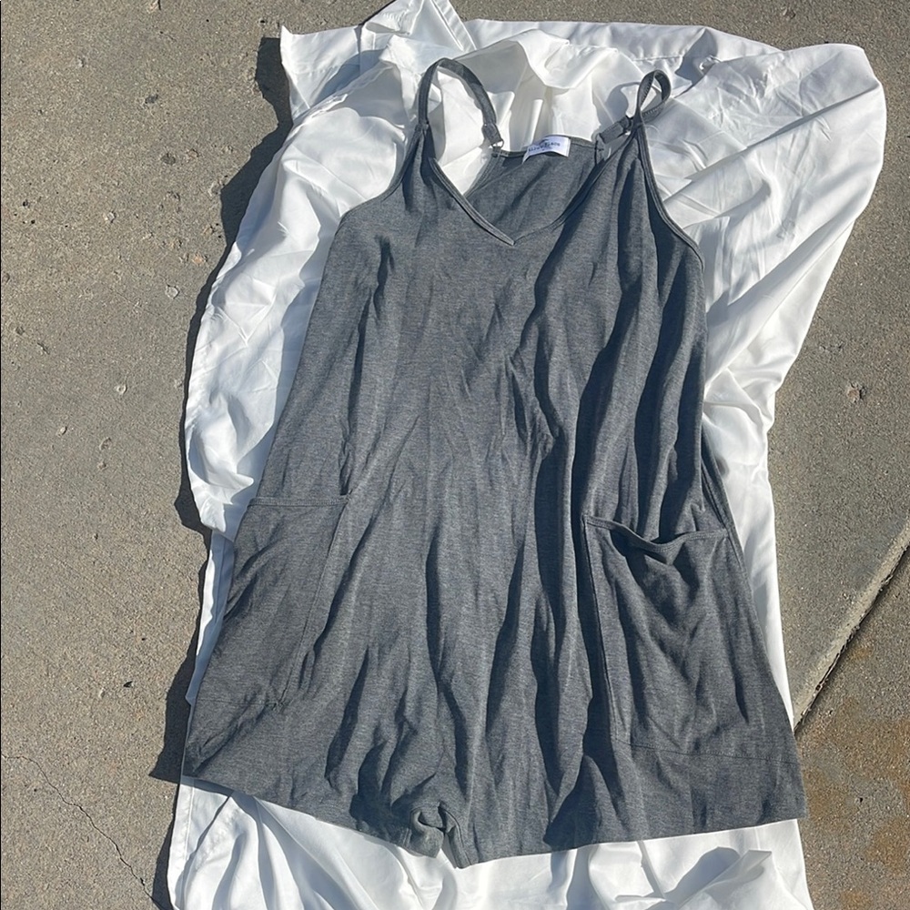 Gray Sleeveless Camisole Tank Top